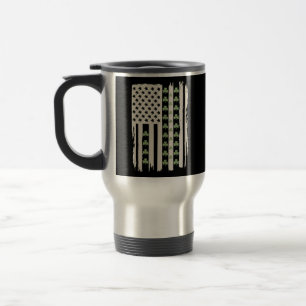 Amerikaanse vlag met Shamrocks voor St Patricks Reisbeker