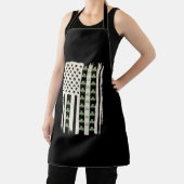 Amerikaanse vlag met Shamrocks voor St Patricks Schort (Insitu)