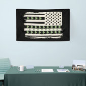 Amerikaanse vlag met Shamrocks voor St Patricks Spandoek (Beurs)