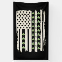Amerikaanse vlag met shamrocks voor St. Patrick's