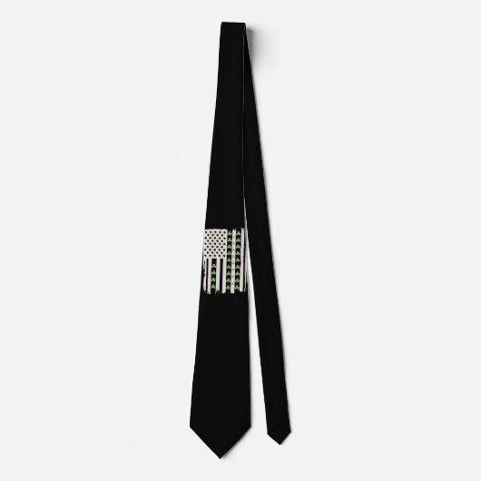 Amerikaanse vlag met Shamrocks voor St Patricks Stropdas (Voorkant)