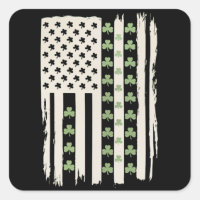 Amerikaanse vlag met shamrocks voor St. Patricks 
