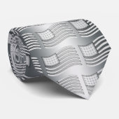 Amerikaanse vlag met Silver metal-effect Stropdas (Opgerold)