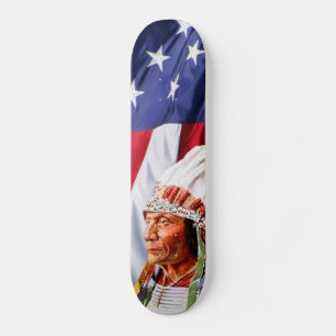 Amerikaanse vlag met Sitting Bull Skateboard