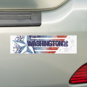  Amerikaanse vlag met Star - Washington D.C. Bumpersticker (Op auto)