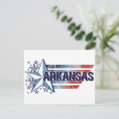  Amerikaanse vlag met ster - Arkansas Briefkaart (Staand voorkant)