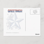  Amerikaanse vlag met ster - Arkansas Briefkaart (Achterkant)