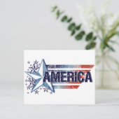 -Amerikaanse vlag met ster - Memorial Day Briefkaart (Staand voorkant)