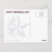 -Amerikaanse vlag met ster - Memorial Day Briefkaart (Achterkant)