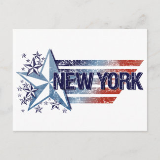 Amerikaanse vlag met ster – New York Briefkaart