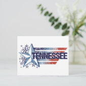  Amerikaanse vlag met ster - Tennessee Briefkaart (Staand voorkant)