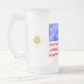 Amerikaanse vlag met sterbursts en faux kant Matglas Bierpul (Links)