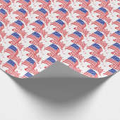 Amerikaanse vlag met sterren cadeaupapier (Hoek)
