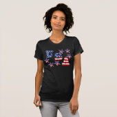 Amerikaanse vlag met sterren en stripes t-shirt (Voorkant volledig)