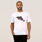 Amerikaanse vlag met 🎣 T-shirt (Voorkant volledig)