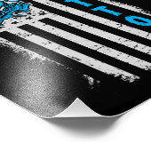 Amerikaanse vlag met Tattoo artiest Foto Afdruk (Hoek)