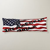 Amerikaanse vlag met tekst lichaamskussen (Achterkant)
