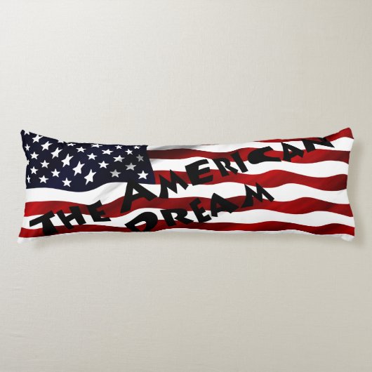 Amerikaanse vlag met tekst lichaamskussen (Voorkant)