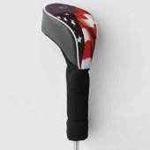 Amerikaanse vlag met tekstruimte golfheadcover (Schuin)