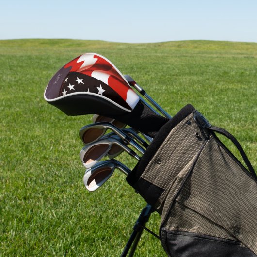 Amerikaanse vlag met tekstruimte golfheadcover (Insitu)