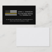 Amerikaanse vlag met Thin Gold Line Dispatcher Visitekaartje (Voorkant / Achterkant)