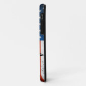 Amerikaanse vlag met veteranen Silhouettes Case-Mate iPhone Case (Achterkant/links)