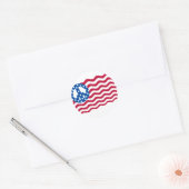 Amerikaanse vlag met vredessymbool Stickers (Envelop)