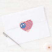 Amerikaanse vlag met vredessymbool Stickers (Envelop)