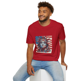 Amerikaanse vlag met Vrijheidsbeeld T-shirt