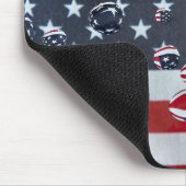 Amerikaanse vlag met waterdruppels muismat (Hoek)