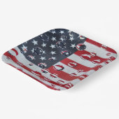 Amerikaanse vlag met waterdruppels papieren bordje (Gebogen)