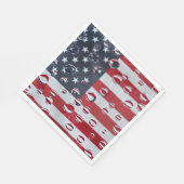 Amerikaanse vlag met waterdruppels servet (Hoek)