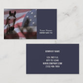 Amerikaanse vlag met wilde paarden visitekaartje (Voorkant / Achterkant)