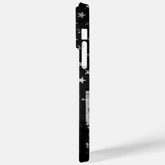 Amerikaanse vlag met zwarte en witte vlag Case-Mate iPhone case (Achterkant / Links)