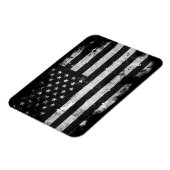 Amerikaanse vlag met zwarte en witte vlag magneet (Linkerzijde)