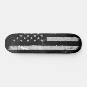 Amerikaanse vlag met zwarte en witte vlag persoonlijk skateboard (Horizontaal)