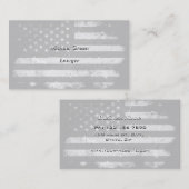 Amerikaanse vlag met zwarte en witte vlag visitekaartje (Voorkant / Achterkant)