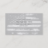 Amerikaanse vlag met zwarte en witte vlag visitekaartje (Achterkant)