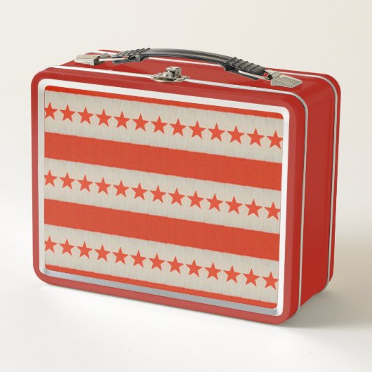 Amerikaanse vlag Metal Lunch Box (Voorkant)