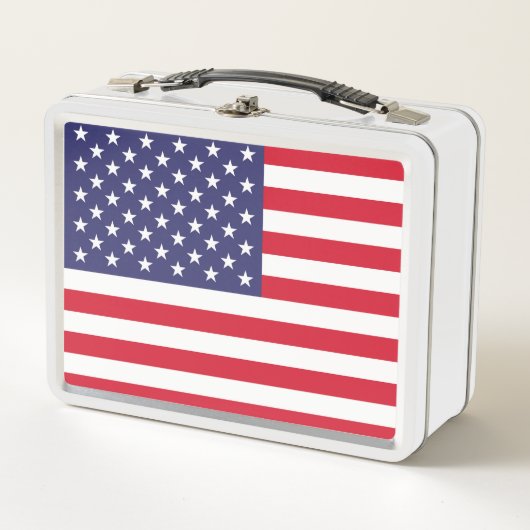 Amerikaanse vlag Metal Lunch Box (Voorkant)