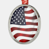 Amerikaanse vlag metalen ornament (Links)