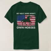 Amerikaanse vlag Mijn volgende vrouw heeft paarden T-shirt (Design voorkant)
