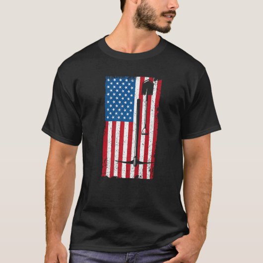 Amerikaanse vlag mijnbouw mijnbouw t-shirt (Voorkant)