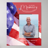 Amerikaanse vlag militair begrafenismonument poster (Voorkant)