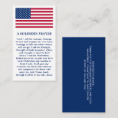 Amerikaanse vlag Militair een soldaat van Soldaat Visitekaartje (Voorkant / Achterkant)