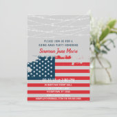 Amerikaanse vlag Militair onderweg naar de partij Kaart (Staand voorkant)