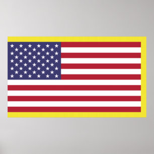 Amerikaanse vlag (militair) poster