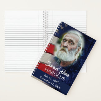 Amerikaanse vlag militair rouwboek gedenkboek notitieboek