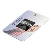 Amerikaanse vlag Militaire begrafenis foto Magneet (Linkerzijde)