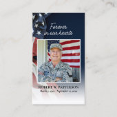 Amerikaanse vlag militaire begrafenis gebed Kaart Visitekaartje (Voorkant)